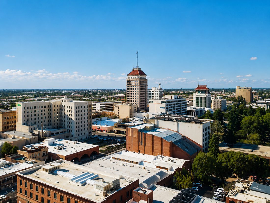 Fresno, CA skyline